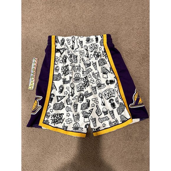 Mitchell & Ness L.A Lakers HWC Doodle Shorts Mens Medium - Picture 4 of 6